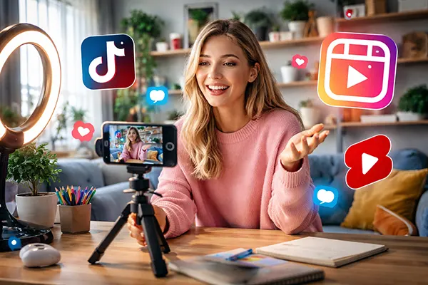 Linha de edição TikTok